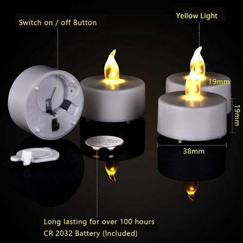 Selorven LED Tea Light Candles – Pack of 24